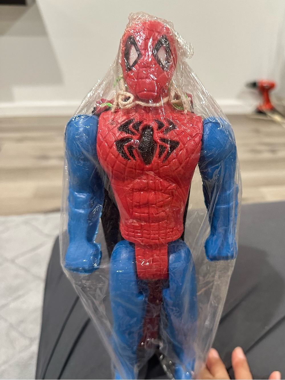 Vintage 12" Spider-Man Blow Mold Action Figure - Mexican Parachute Toy